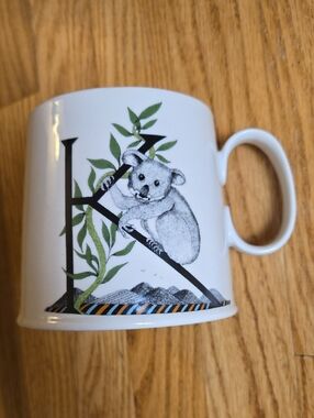 Anthropologie Florence Balducci Koala 'K' monogram initial mug